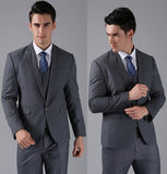 (Jacket+Vest+Pants+Tie) 2015 New Men Wedding Suits Slim Tuxedo Brand Fashion Formal Costumes Business Dress Suits Blazer H0285