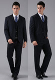 (Jacket+Vest+Pants+Tie) 2015 New Men Wedding Suits Slim Tuxedo Brand Fashion Formal Costumes Business Dress Suits Blazer H0285