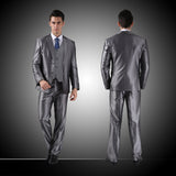 (Jacket+Vest+Pants+Tie) 2015 New Men Wedding Suits Slim Tuxedo Brand Fashion Formal Costumes Business Dress Suits Blazer H0285
