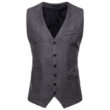 New Arrival Men's Classic Formal Business Slim Fit Dress Vest Suit Tuxedo Waistcoat Single Breasted V Neck Blazer Vests 90327